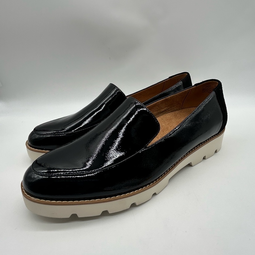 Vionic Kensley Black Patent Leather Loafers Women’s Size 12 Wide Orthotic NWB - Picture 5 of 10